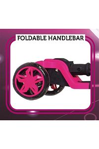 Tulpar Katlanır LED Işıklı Çocuk Scooter Pembe ürün fotoğrafı
