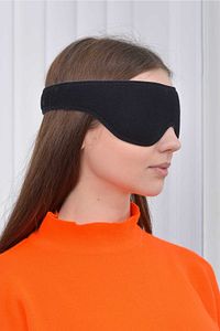 Uyku Göz Maskesi Pamuklu Yıkanabilir Işık Önleyici Unisex Siyah Uyku Bandı ürün fotoğrafı