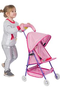 Oyuncak Bebek Arabası Kız Çocuğu İçin Puset Bebek Oyuncağı ürün fotoğrafı