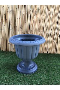 Kapıönü Saksısı 9,8 Litre - Dekoratif Saksı -büyük Boy Siyah Saksı ürün fotoğrafı