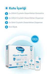 Eco 2 Litre ( 200 ml *10 ) El Cilt Ortam için Antiseptik Dezenfektan Seti ürün fotoğrafı