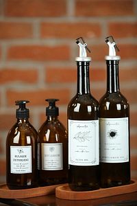 4'lü 2'li Amber 750ml Yağdanlık 2'li Amber Sabunluk Mutfak Yağlık Sabunluk Set ( Standsız) ürün fotoğrafı