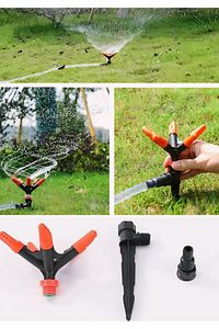 360° Dönebilen Bahçe Çim Sulama Fıskiyesi/ 5'li Sprink Bahçe Sulama Püskürtme Sistemi(8-10 METRE) ürün fotoğrafı