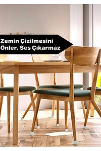 12 Adet Masa Ve Sandalye Ayak Koruyucu Çizdirmez Beyaz Kaydırmaz Silikon ürün fotoğrafı