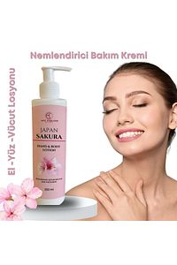 Sakura Çiçeği Nemlendirici Ve Besleyici El,yüz,vücut Kremi 250 ml ürün fotoğrafı