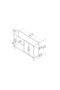 Rae 120cm Konsol, Tv Sehpası, Tv Ünitesi, Kahve Köşesi, Banyo Dolabı, Çok Amaçlı Dolap ürün fotoğrafı