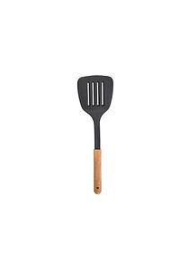 6'lı Ahşap Saplı Plastik Kepçe Kevgir Kaşık Spatula Ezici Ve Çırpıcı Siyah Servis Seti Dp-ahş01 ürün fotoğrafı