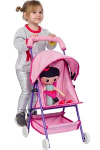 Oyuncak Bebek Arabası Kız Çocuğu İçin Puset Bebek Oyuncağı ürün fotoğrafı