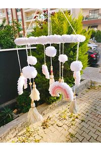 El Yapımı Makrome Bebek Dönencesi Beşik Yanı Süsü ürün fotoğrafı