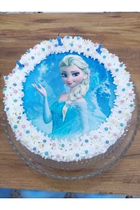 For Elsa Resimli Özel Yuvarlak Ve Kare Şekerli Kağıt Yenilebilir Kağıt Üzerine Resimli Pasta Baskısı ürün fotoğrafı