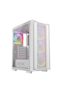 Fury 4x120mm Fanlı Mesh Panel Pro Gaming Oyuncu Bilgisayar Kasası Beyaz ürün fotoğrafı