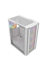 Fury 4x120mm Fanlı Mesh Panel Pro Gaming Oyuncu Bilgisayar Kasası Beyaz ürün fotoğrafı