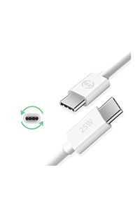25w Hızlı Type-c Şarj Kablosu Çift Taraflı Type-c To Type-c 25w Pd Şarj Kablo 1metre ürün fotoğrafı
