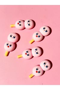 Kirby Minyatür Yiyecek Charm Küpe Kolye Anahtarlık Ucu Takı Yapım Malzemesi ürün fotoğrafı