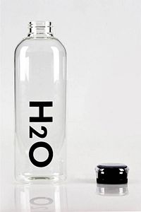 H2O Borosilikat Cam Matara 1L Vakum Kapaklı Su Şişesi Suluk 1000 Ml ürün fotoğrafı