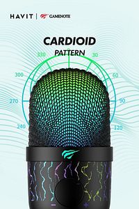 Gamenote GK52 RGB Gaming Profesyonel Oyuncu Yayıncı Mikrofonu ürün fotoğrafı