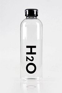 H2O Borosilikat Cam Matara 1L Vakum Kapaklı Su Şişesi Suluk 1000 Ml ürün fotoğrafı