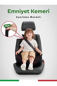 Hera 15-36 Kg Emniyet Kemeriyle Kullanılabilen Isofixli Oto Koltuğu Yükselticisi ürün fotoğrafı
