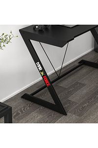 Zoned Metal Ayaklı Gaming Oyuncu Masası - Siyah ürün fotoğrafı