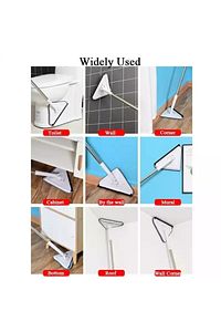 4 Bezli Üçgen Mop Cam Parke Fayans Temizleme Mikrofiber Teleskopik Sap ürün fotoğrafı