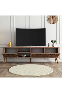 1583 Exxen 180 Cm (AHŞAP AYAKLI) Tv Ünitesi Hat Rengi ürün fotoğrafı