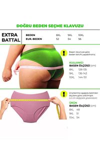 Kadın Extra Battal Külot - 5 Adet Siyah (8XL, 9XL, 10XL) ürün fotoğrafı