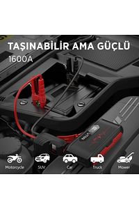 Jstar 3 20000mah 1600a Jump Starter Taşınabilir Akü Takviye Cihazı Lcd Ekranlı (ÇANTA POWER BANK) ürün fotoğrafı