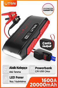 Jstar 3 20000mah 1600a Jump Starter Taşınabilir Akü Takviye Cihazı Lcd Ekranlı (ÇANTA POWER BANK) ürün fotoğrafı