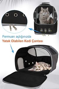 Ufo Büyük Boy Kedi Çantası 8 Kg Taşıma Kapasiteli 42x25x33 Cm Kedi Taşıma Çantası ürün fotoğrafı