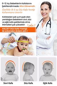 Bebek Yastığı, Düz Kafa Yastığı, Bebek kafa Yastığı, Ayarlanabilir Düz Kafa Sendromu Önlem Yastığı ürün fotoğrafı
