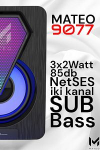 Bilgisayar Hoparlörü Rgb Led Işıklı Gaming Oyuncu Hoparlörü 3.5mm Jack Usb Speaker 1+1 Ses Sistemi ürün fotoğrafı