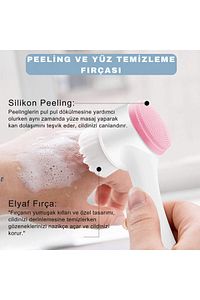 Çift Taraflı Yüz Temizleme Fırçası Ve Peeling Fırçası Bakım ürün fotoğrafı
