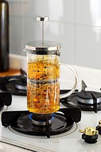 600ml 3 Ü 1 Arada (ATEŞE-ISIYA DAYANIKLI) French Press, Ölçü Kabı, Demlik ürün fotoğrafı