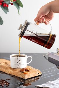 600ml 3 Ü 1 Arada (ATEŞE-ISIYA DAYANIKLI) French Press, Ölçü Kabı, Demlik ürün fotoğrafı