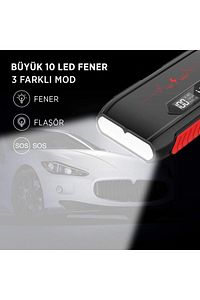Jstar 3 20000mah 1600a Jump Starter Taşınabilir Akü Takviye Cihazı Lcd Ekranlı (ÇANTA POWER BANK) ürün fotoğrafı