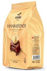 HANIMEFENDİ Fındık Parçacıklı & Dolgulu Sütlü Çikolata 300 Gr ürün fotoğrafı
