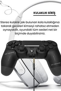 Kablosuz Bilgisayar Oyun Kolu Wireless Joystick PC Laptop Tablet Mobile Playstation4 Uyumlu ürün fotoğrafı
