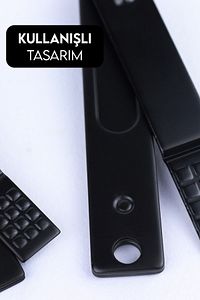Deri Çantalı 17 Parça Profesyonel Manikür Pedikür Seti Siyah ürün fotoğrafı