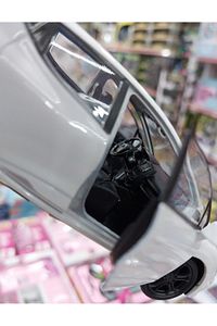 Renault Clio Diecast Metal Araba Kapılar Açılır 1.36 Beyaz Reno Clıo Koleksiyon Model ürün fotoğrafı