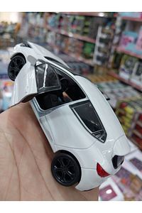 Renault Clio Diecast Metal Araba Kapılar Açılır 1.36 Beyaz Reno Clıo Koleksiyon Model ürün fotoğrafı