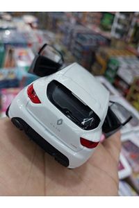 Renault Clio Diecast Metal Araba Kapılar Açılır 1.36 Beyaz Reno Clıo Koleksiyon Model ürün fotoğrafı