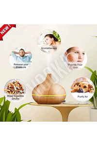 550 ml Uzaktan Kumandalı Aroma Difüzörü Ultrasonik Hava Nemlendirici 7 Renk Led ürün fotoğrafı
