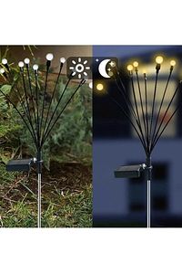 6 Ledli Solar Güneş Enerjili Ateş Böceği Çiçek Lamba Led Işık Bahçe Lambası ürün fotoğrafı