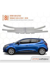 Renault Clio 4 Krom Cam Çıtası 8 Parça 2012 -2020 / Hb ürün fotoğrafı