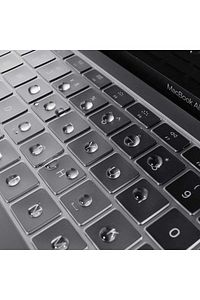 Macbook Air 13.6 Inc 2022/2024 M2-m3 A2681 A3113 Uyumlu Türkçe Q Klavye Şeffaf Klavye Koruyucu Kılıf ürün fotoğrafı