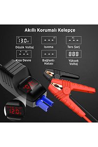 Jstar 3 20000mah 1600a Jump Starter Taşınabilir Akü Takviye Cihazı Lcd Ekranlı (ÇANTA POWER BANK) ürün fotoğrafı