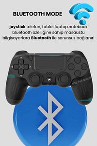 Kablosuz Bilgisayar Oyun Kolu Wireless Joystick PC Laptop Tablet Mobile Playstation4 Uyumlu ürün fotoğrafı