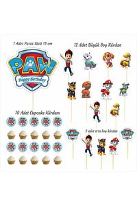 Paw Patrol Doğum Günü Pasta Süsü Kürdan Takımı ürün fotoğrafı
