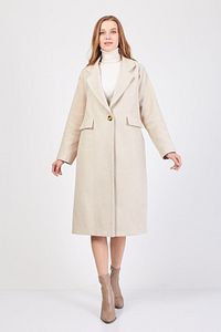 Kadın Krem Kaşe Kaban / Collection ürün fotoğrafı