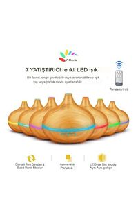 550 ml Uzaktan Kumandalı Aroma Difüzörü Ultrasonik Hava Nemlendirici 7 Renk Led ürün fotoğrafı